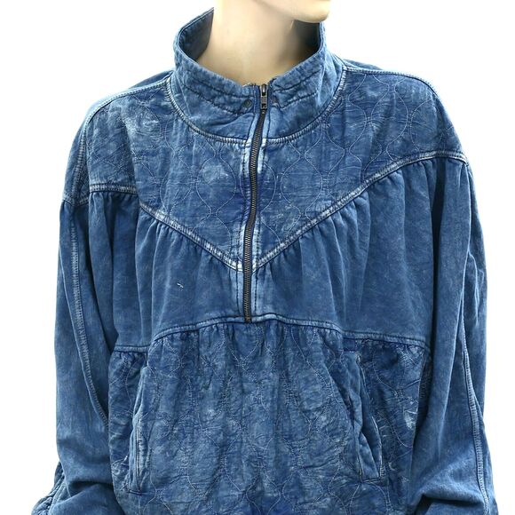 Out From Under Urban Outfitters Phoenix Quilted Half-Zip Sweatshirt Top L 226637 - Picture 4 of 7